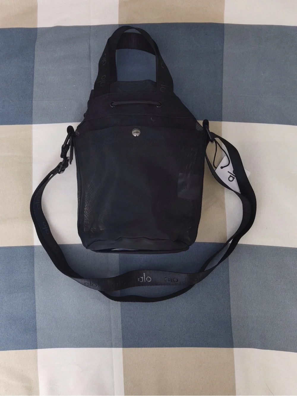 💝ALO Yoga Black Men's Messenger Mesh Crossbody Bag